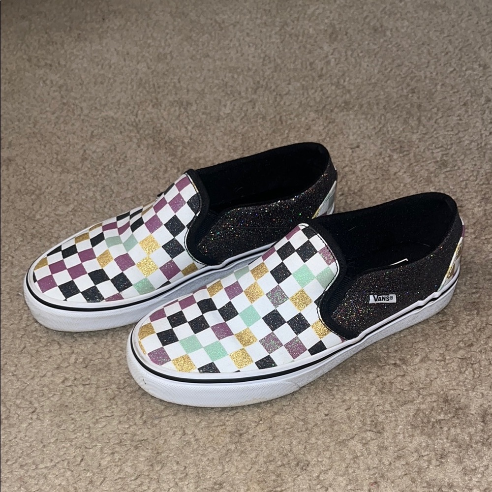Vans Multicolor Checkered Slip-On Shoes